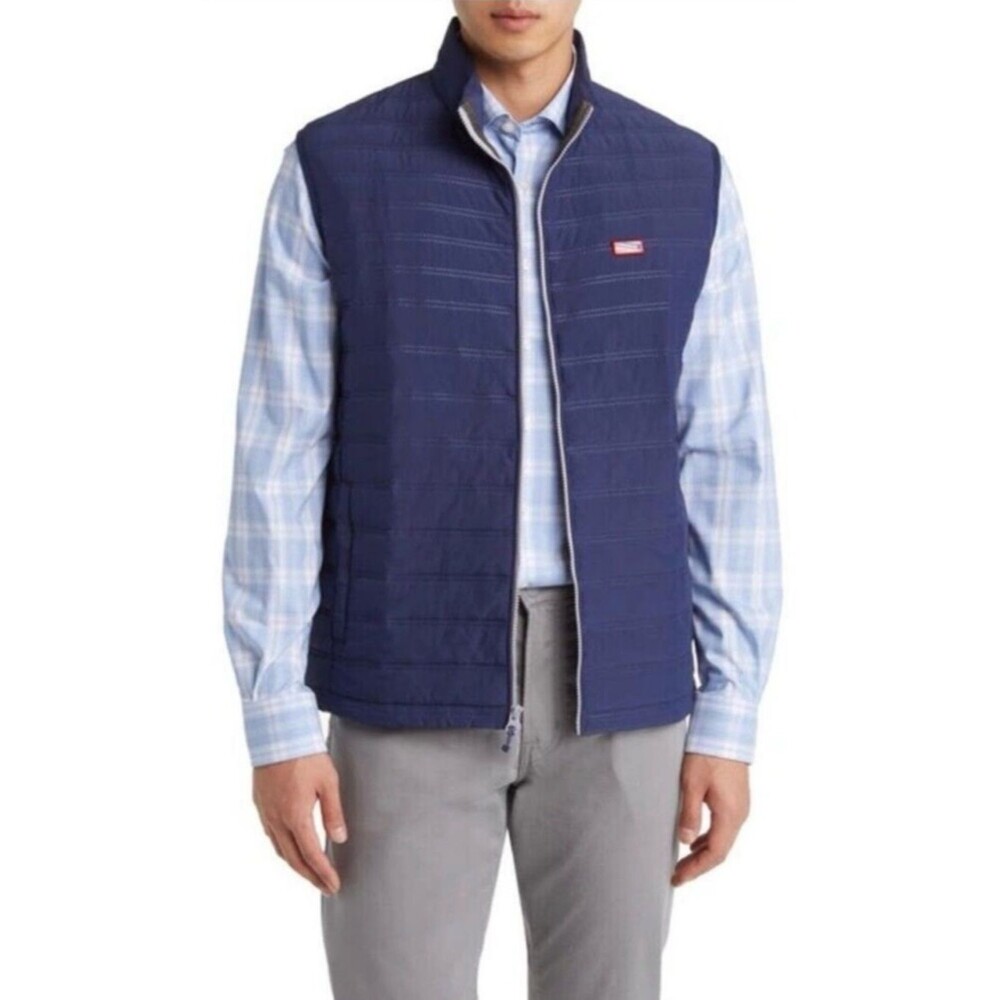 Johnnie-O Hatteras Quilted Puffer Vest Admiral Navy Men's Size XXL